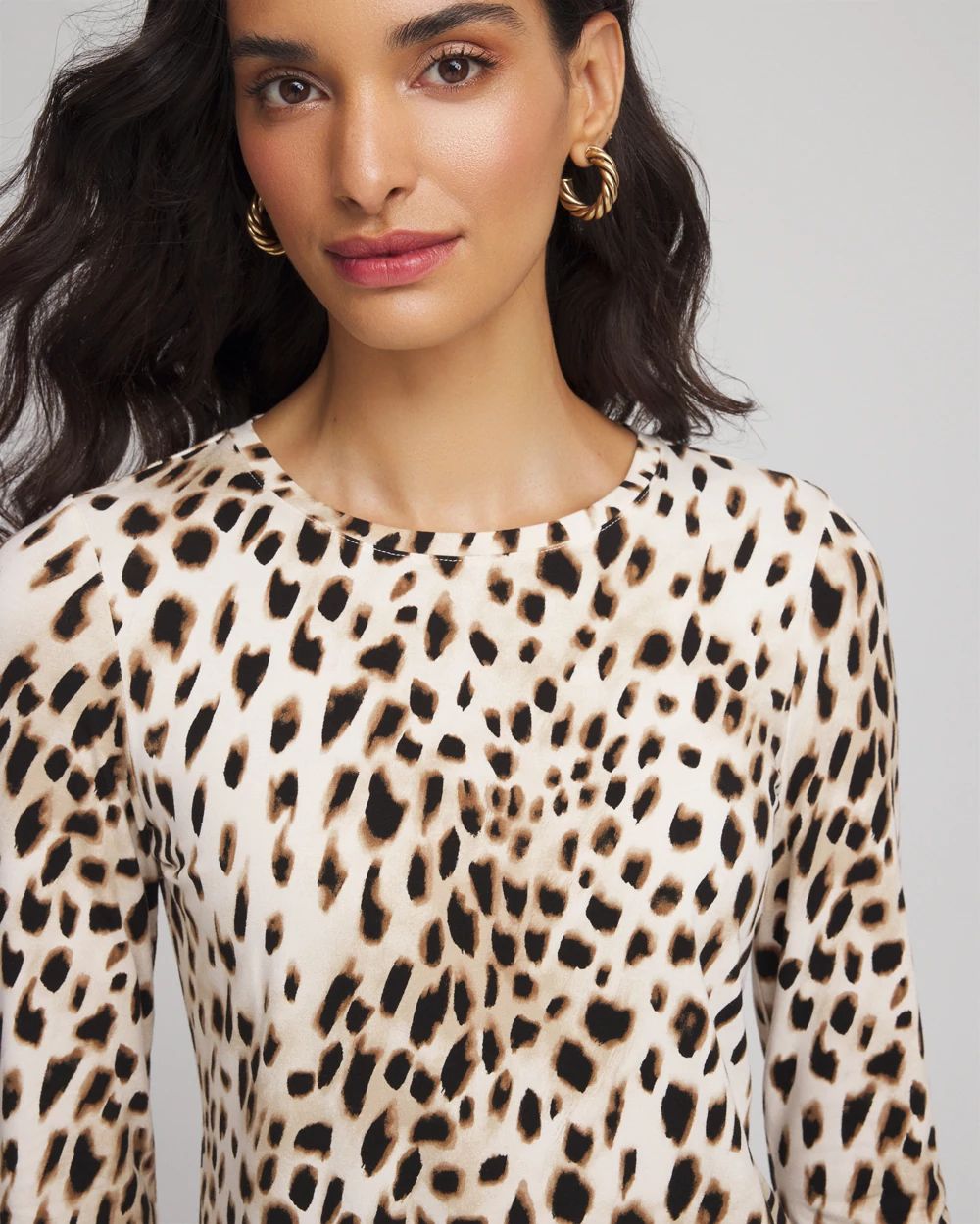 Animal Print Touch of Cool™ Layering Tee | Chico's